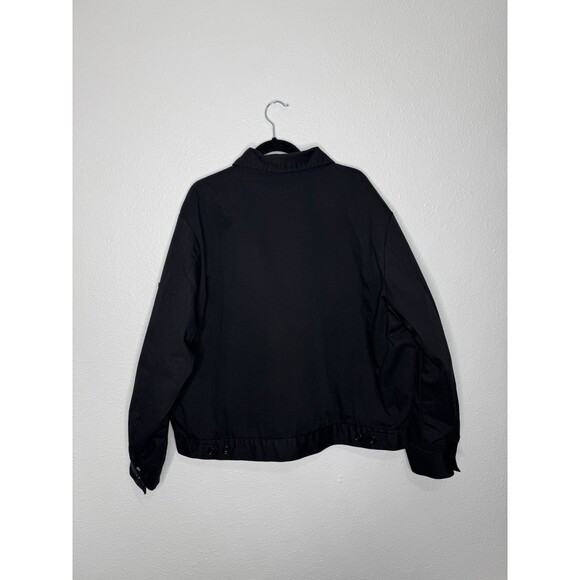 Vintage Dickies Jacket Mens 2XL Black Canvas Zip Work Eisenhower Bomber Mechanic - Picture 9 of 16